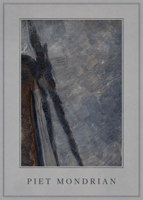 Piet Mondrian Windmill in Sunlight No3 - Poster