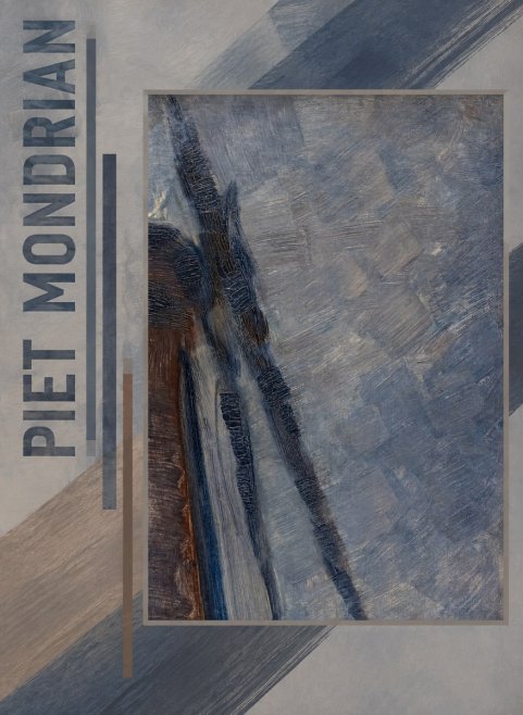 Piet Mondrian Windmill in Sunlight No4 - Poster