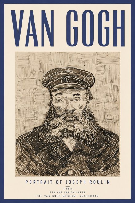 Van Gogh Portrait of Joseph Roulin I No4 - Poster