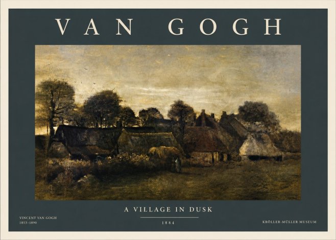 Van Gogh A Village in Dusk No4 - Poster
