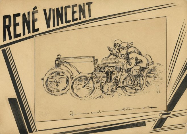 René Vincent Course Automobile No5 - Poster