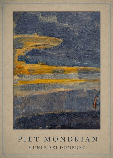 Piet Mondrian Mühle Bei Domburg No4 - Poster