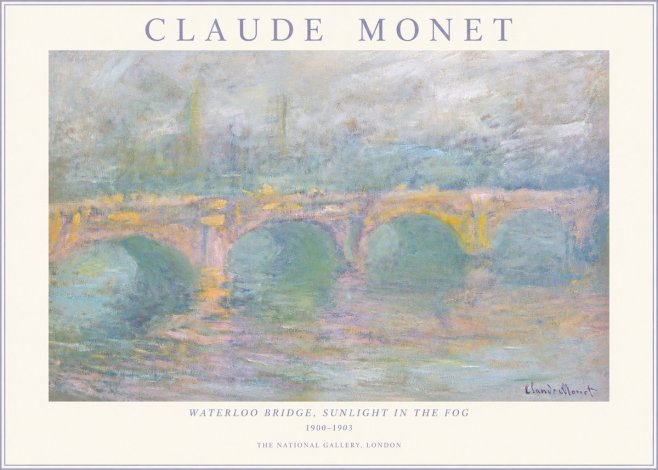 Monet Waterloo Bridge, Sunlight in the Fog I No3 - Poster