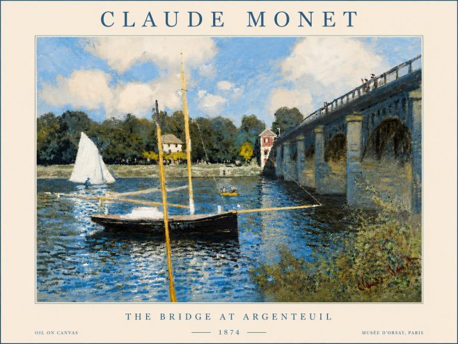 Monet The Bridge at Argenteuil I No5 - Poster