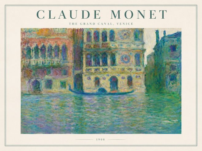 Monet The Grand Canal, Venice No3 - Poster