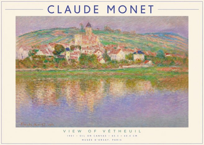 Monet View of Vétheuil I No2 - Poster
