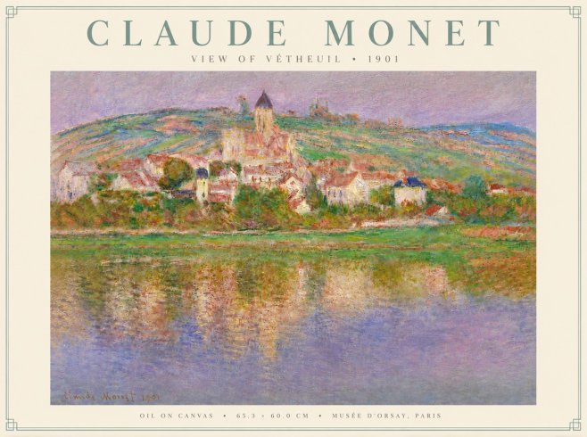 Monet View of Vétheuil I No5 - Poster