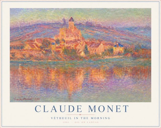 Monet Vétheuil in the Morning No6 - Poster
