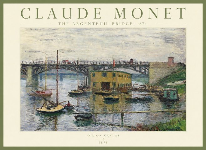 Monet The Argenteuil Bridge No3 - Poster