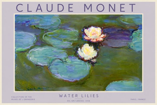 Monet Water Lilies II No4 - Poster