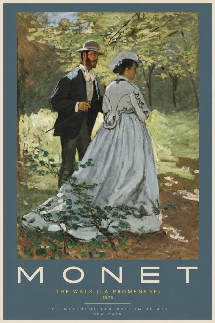 Monet The Walk (La Promenade) No2 - Poster