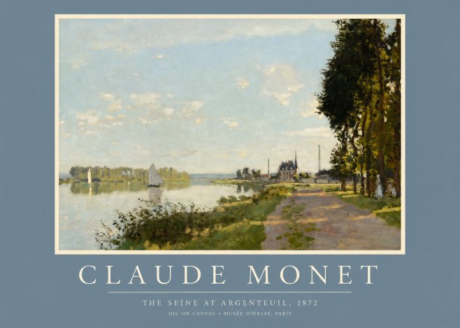 Monet The Seine at Argenteuil No2 - Poster