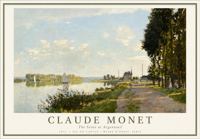 Monet The Seine at Argenteuil No3 - Poster