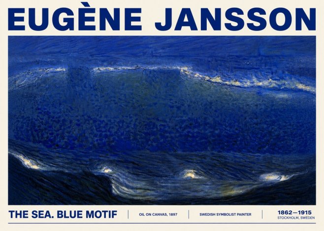 Eugène Jansson The Sea. Blue Motif No5 - Poster