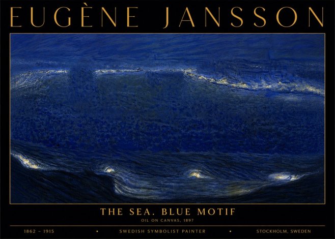 Eugène Jansson The Sea. Blue Motif No6 - Poster