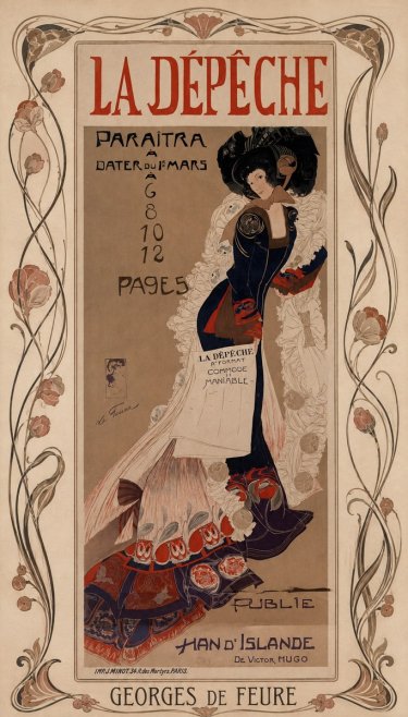 Georges de Feure La Dépêche - Han D'islande No1 - Poster