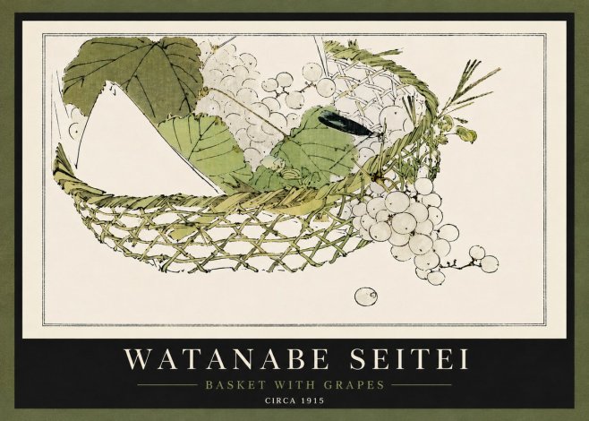 Watanabe Seitei Basket with Grapes No5 - Poster