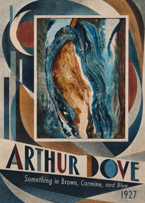 Arthur Dove Something in Brown, Carmine, and Blue No6 - Poster