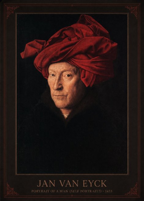 Jan van Eyck Portrait of a Man (Self Portrait?) No1 - Poster