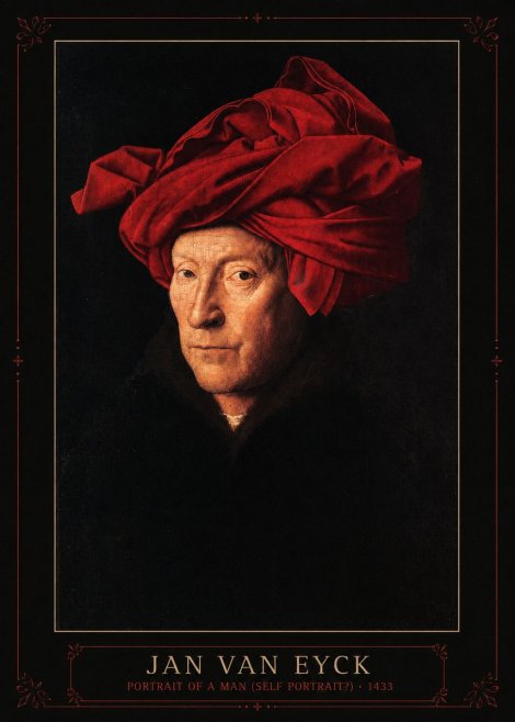 Jan van Eyck Portrait of a Man (Self Portrait?) No3 - Poster