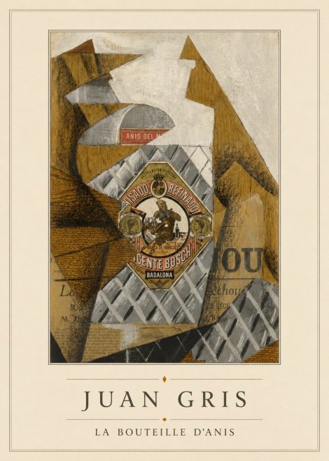 Juan Gris La Bouteille D'anis No4 - Poster