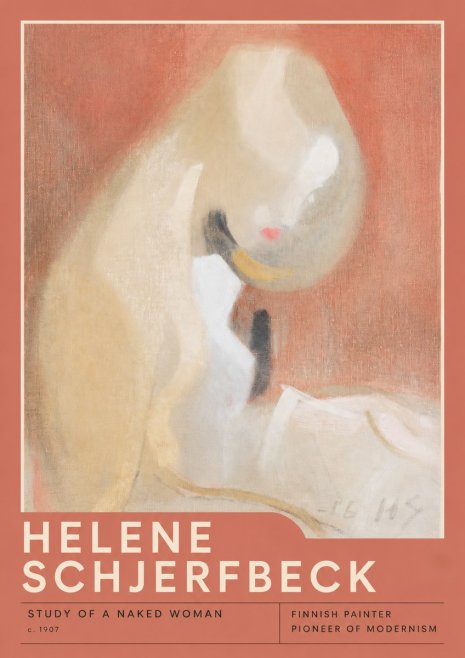 Helene Schjerfbeck Study of a Naked Woman No2 - Poster
