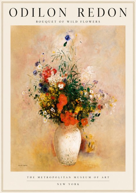 Odilon Redon Bouquet of Wild Flowers II No4 - Poster