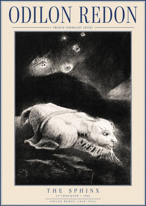 Odilon Redon The Sphinx No3 - Poster