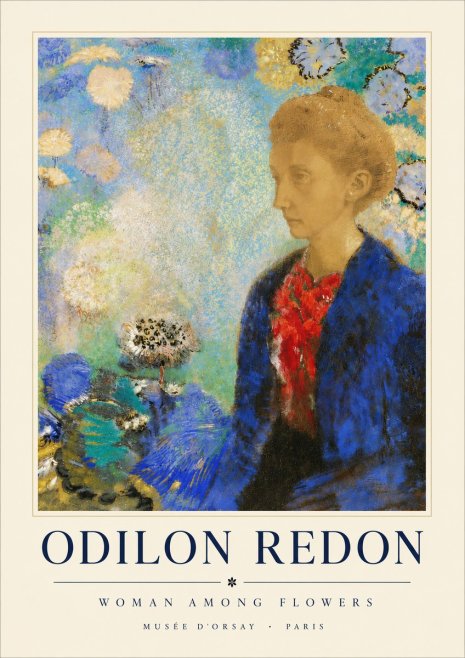 Odilon Redon Woman Among Flowers No4 - Poster