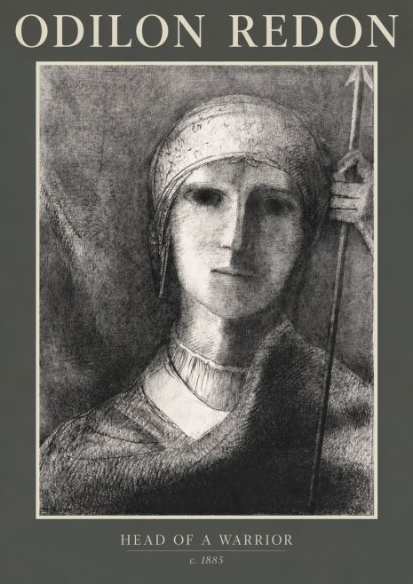 Odilon Redon Head of a Warrior No2 - Poster