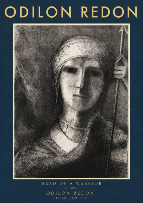 Odilon Redon Head of a Warrior No4 - Poster