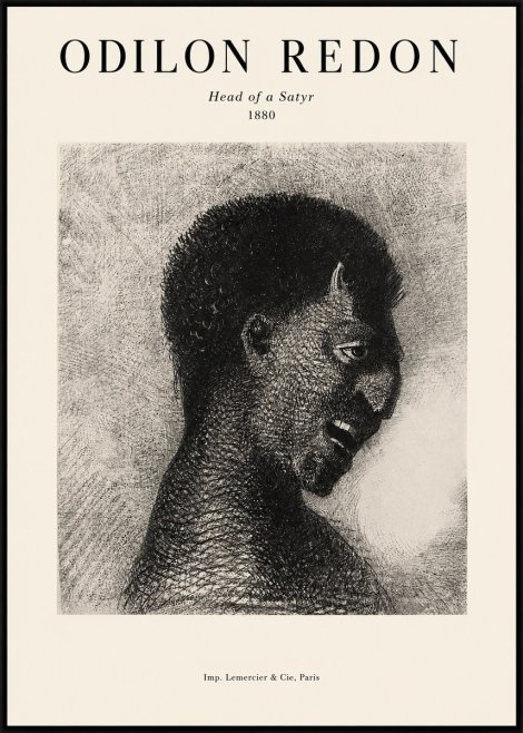 Odilon Redon Head of a Satyr No1 - Poster