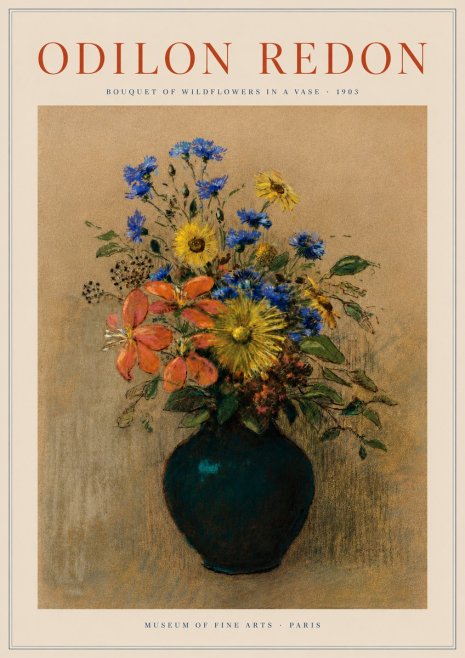 Odilon Redon Bouquet of Wildflowers in a Vase No4 - Poster