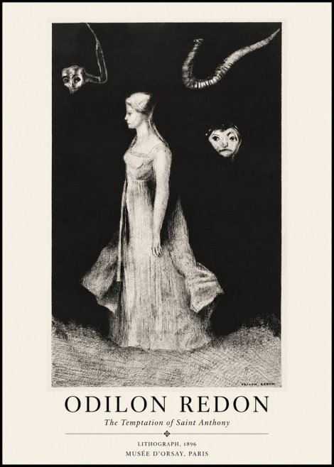 Odilon Redon The Temptation of Saint Anthony No1 - Poster