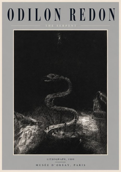 Odilon Redon The Serpent No4 - Poster