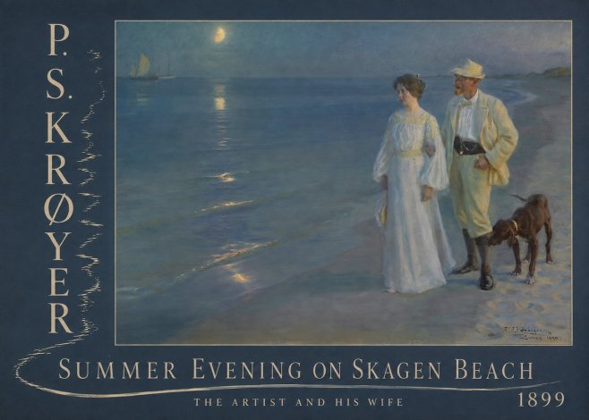 P.S. Krøyer Summer Evening on Skagen Beach — the Artist and His Wife No6 - Poster