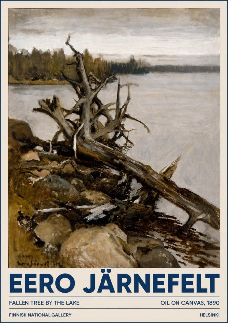 Eero Järnefelt Fallen Tree by the Lake No3 - Poster
