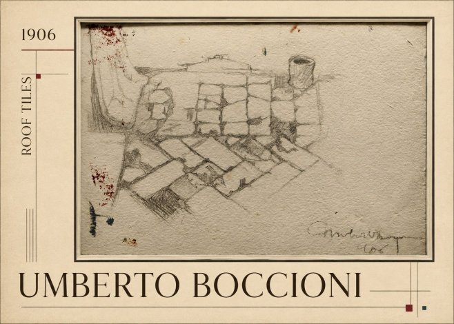 Umberto Boccioni Roof Tiles No1 - Poster