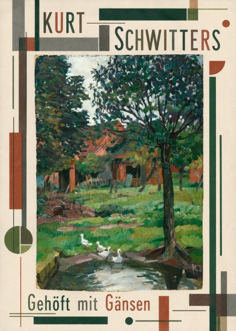 Kurt Schwitters Gehöft Mit Gänsen No5 - Poster