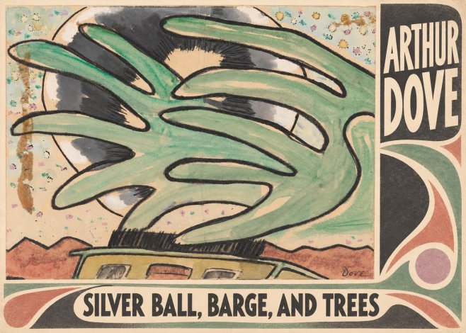 Arthur Dove Silver Ball, Barge, and Trees No3 - Poster