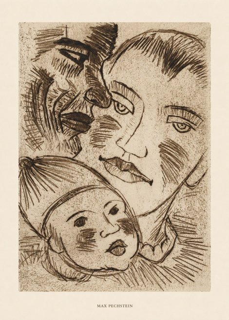 Max Pechstein Fischerfamilie No6 - Poster