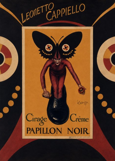 Leonetto Cappiello Cirage Crème Papillon Noir No6 - Poster