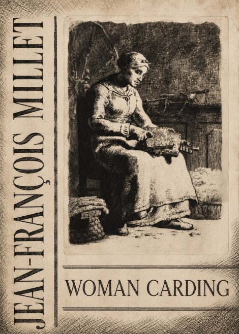 Jean-François Millet Woman Carding No4 - Poster