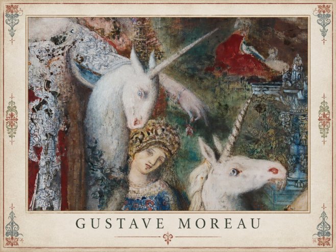Gustave Moreau The Unicorns II No1 - Poster