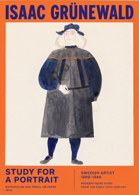 Isaac Grünewald Study for a Portrait No2 - Poster