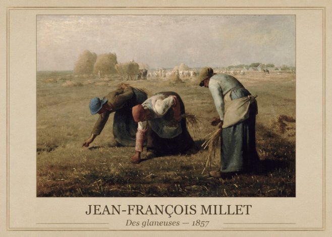 Jean-François Millet Des Glaneuses No1 - Poster
