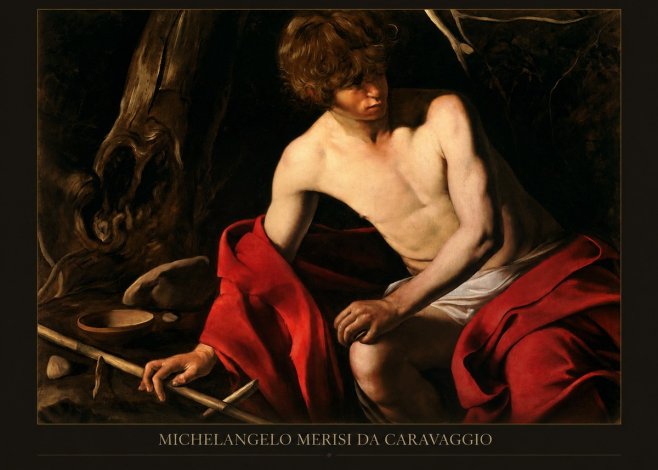Michelangelo Merisi da Caravaggio John the Baptist (Youth with a Ram) No4 - Poster