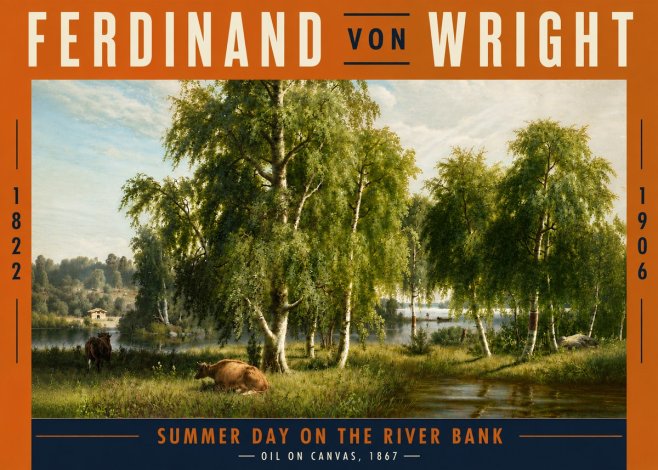 Ferdinand von Wright Summer Day on the River Bank No5 - Poster
