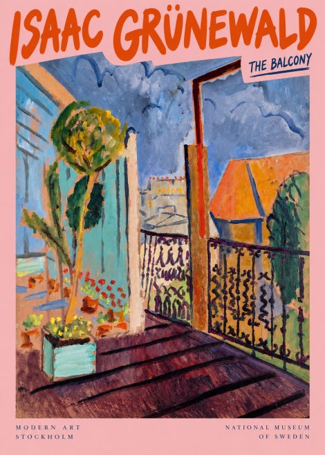 Isaac Grünewald The Balcony No2 - Poster