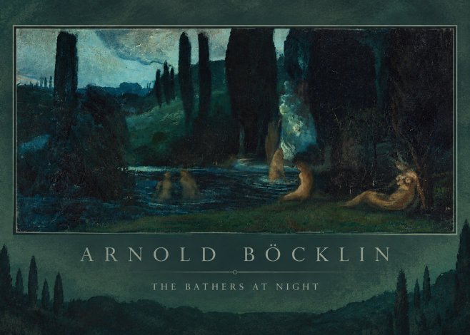 Arnold Böcklin The Bathers at Night No6 - Poster